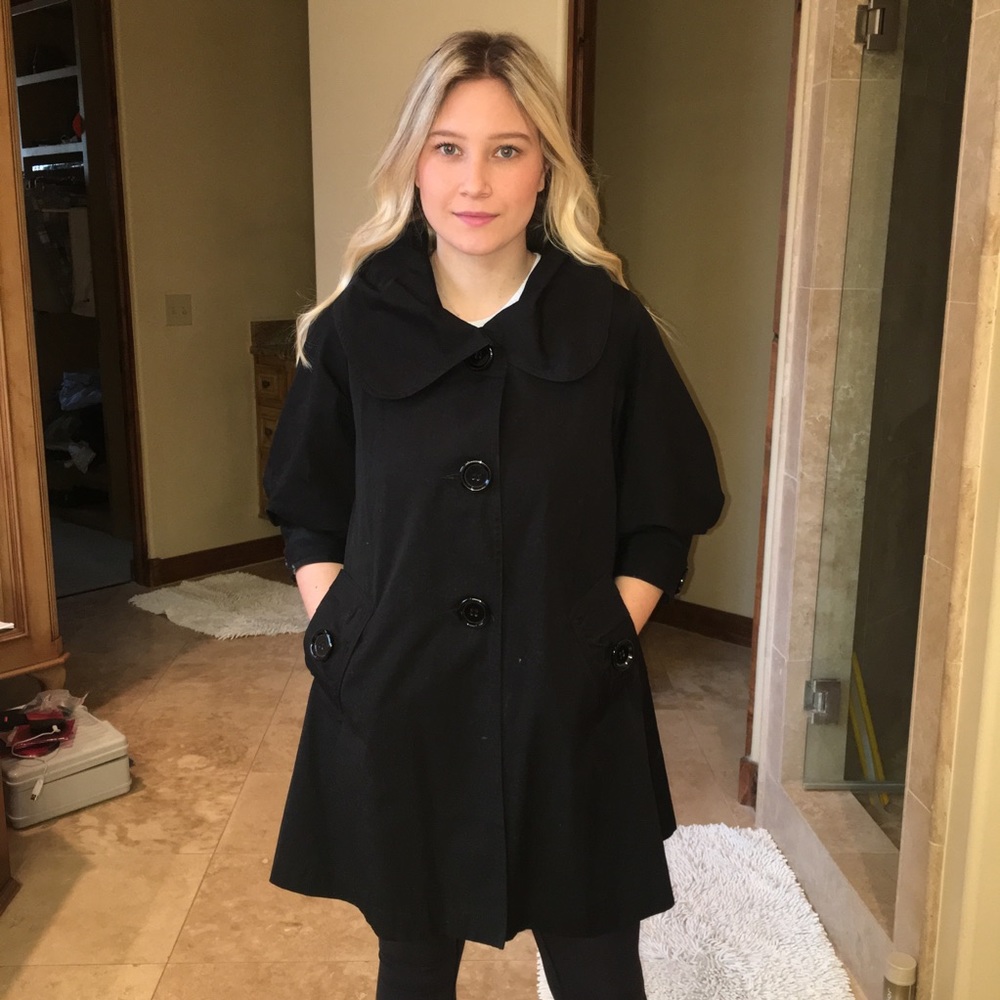 Hazel puff-sleeved jacket coat